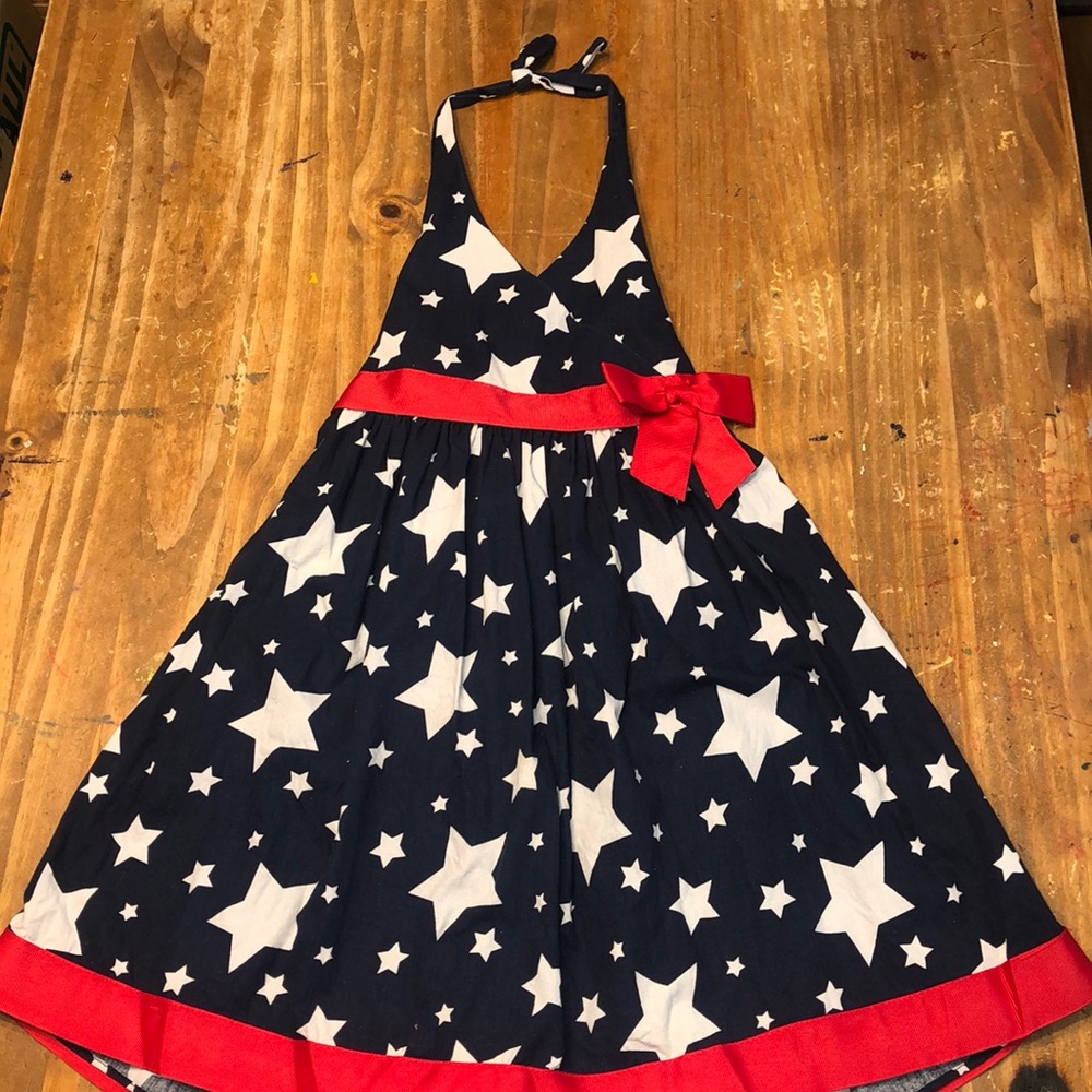 Navy and Red Star Dress